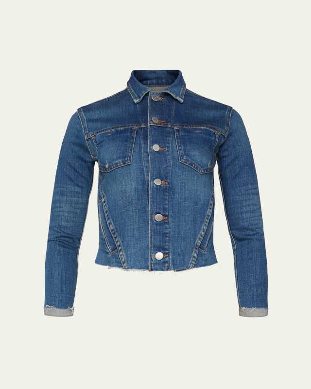 Janelle Slim Raw-Edge Jacket